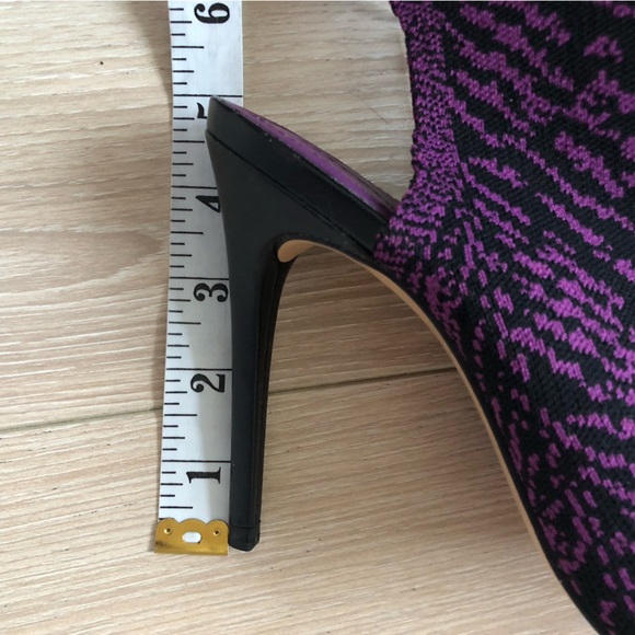 NWT Zara Women's Caged Open-Toe Heels in Black & Purple Size 8US 39EU - Picture 4 of 13